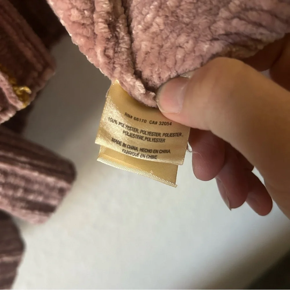 Moth Anthropologie Women’s M Cardigan Sweater Cozy Mauve Chenille Pockets Chunky - Picture 8 of 16